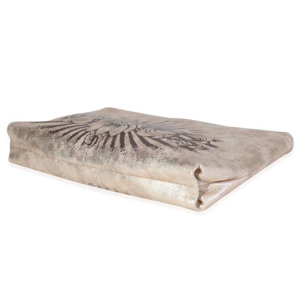 Chanel Metallic Gold Iridescent Calfskin Paris-Bombay Frame Clutch - Picture 4 of 6